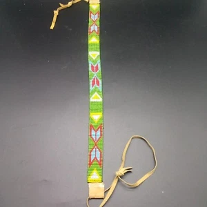 HAND BEADED NAVAJO DESIGN HAT/BROW BAND 15.75'' L X .75''W - Picture 1 of 6