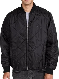 OBEY KHARMA Men's Quilted Jacket - Black - Medium - NWT - LAST ONE LEFT - Picture 1 of 5