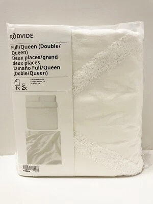Ikea RODVIDE Full/Queen Duvet cover and pillowcases, white - NEW - Image 1 of 2