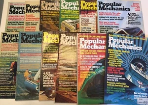 Lot Of 12 1975 Popular Mechanics Magazines Stock Car Pintos And Vegas Solar Heat - Picture 1 of 9