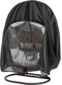 Patio Hanging Chair Cover,210D Oxford Wicker Egg Swing 90.5” H x 78.7” D - Picture 1 of 7