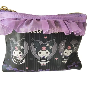 Sanrio Kuromi Lolita In Black Makeup Pouch 2023 Kuji Prize #4 Frill Kawaii Japan - Picture 1 of 14