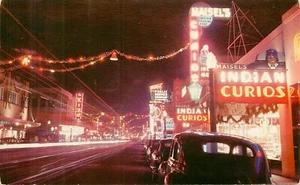 Postal de Navidad de colección Albuquerque W Central Ave Nuevo México casi nueva Kimo Maisels - Imagen 1 de 2