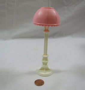 PLAYSKOOL Dollhouse PINK & WHITE FLOOR LAMP LIGHT for Loving Family 5.75"