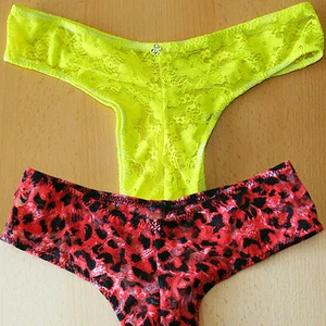 Damen Panty Slip - Netz / Spitze gemustert - Gr. 34/36 und 38/40 - Picture 1 of 4