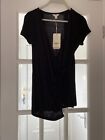 New With Tags Pretty Black Wrap Around Top By Monsoon - Size 10