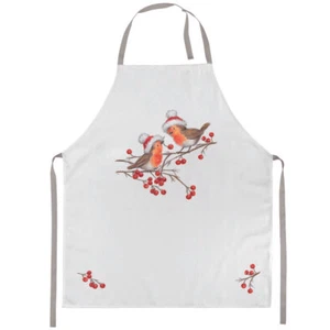 Natale - Grembiule - 70x85 cm - Grembiule Christmas robins white - Foto 1 di 1