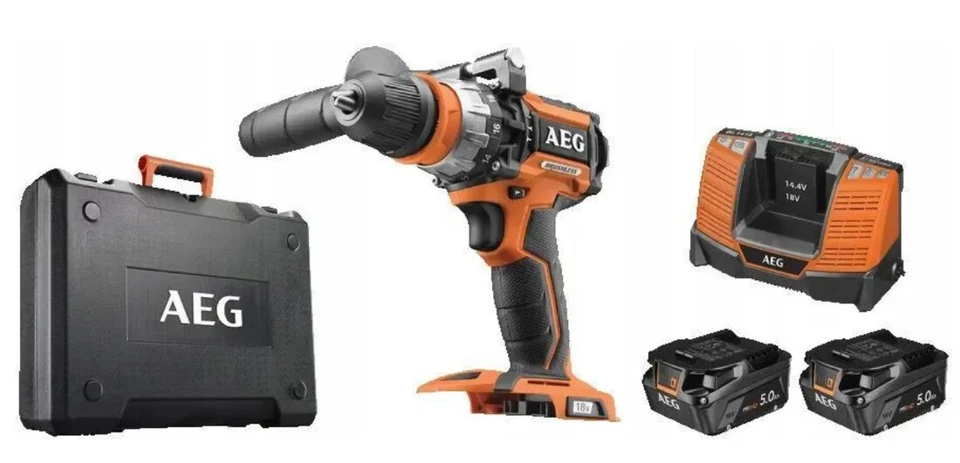 AEG BSB18C3BL-502C Trapano a Percussione 18V Brushless 110 Nm + 2 batterie 5.0ah - Immagine 1 di 1