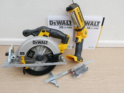 DeWalt DCS391 18V XR 165mm Circular Saw Bare Unit + DCL050 LED Worklight - Image 1 of 4