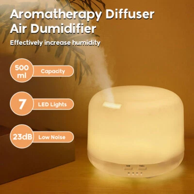 Cool Mist Humidifiers for Bedroom - 500ML Water Tank, Baby, Office, Quiet - Image 1 of 4