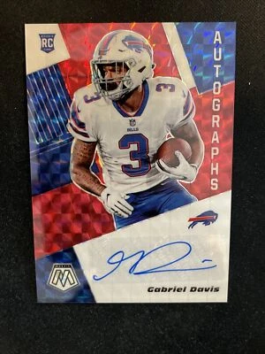 2020 Panini Mosaic Football Fusion Red RC Auto RA39 Gabriel Davis - Image 1 of 2