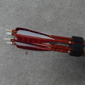 Paul Button Not Applicable Wood Arrows Set of 6 Brown Vintage - Picture 1 of 9