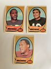 3 Topps 1970 Football Cards Cleveland Browns Scott Nelsen Barnes EX+