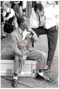 VERY RARE! Louis Armstrong and Leonard Bernstein Candid Photo, circa July 1956 - Picture 1 of 1
