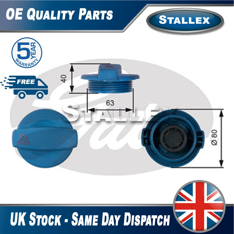 Fits Audi A4 2000-2009 A6 1997-2011 Radiator Cap Stallex 8E0121321 - Image 1 of 1