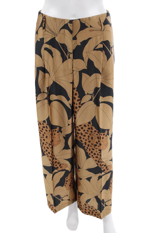 Pantalones de vestir para mujer Ann Taylor beige estampado animal talla 4P Foto 1 de 4