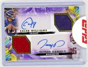2024 Inception Dual Rookie Relic Purple Auto /125 #DRRA-WD Daniels / Williams RC - Bild 1 von 2