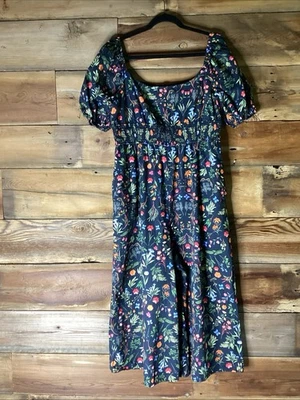 Mono Anthropologie Hutch Popelina Bosque Oscuro Botánico Floral Recortado X-Grande Foto 1 de 4