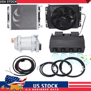 12V Electric Cooling Only Air Conditioner Universal Underdash Auto Car A/C Kit - Picture 1 of 12