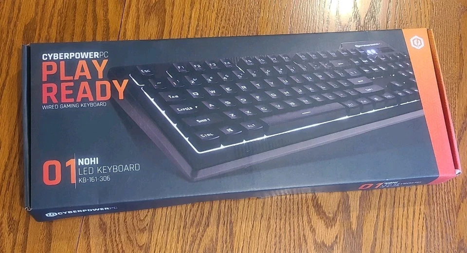 CyberPowerPC PLAY READY 01 Gaming NOHI LED Wired Keyboard KB-161-306 - Image 1 of 1