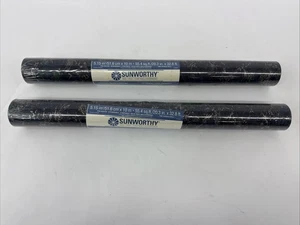 Vintage Sunworthy Wallpaper 2 Double Rolls Dark Blue Green Silver Marble 159154 - Picture 1 of 11