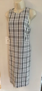 Ann Taylor Sleeveless Glen Plaid Sheath Dress Size 8 New with Tags - Picture 1 of 19