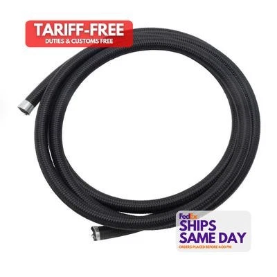 Manguera Russell 632125, One Black de caucho sintético P/C Ii #8 negra de rendimiento de 10 pies Foto 1 de 4