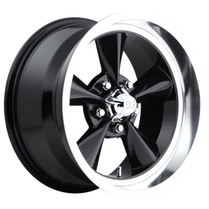 15x7 US Mags U107 STANDARD GLOSS BLACK Wheel 5x4.75 (-5mm) - Picture 1 of 5