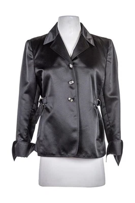 Ellen Tracy Women Coats & Jackets Jackets 6 Black Polyester - Image 1 of 2