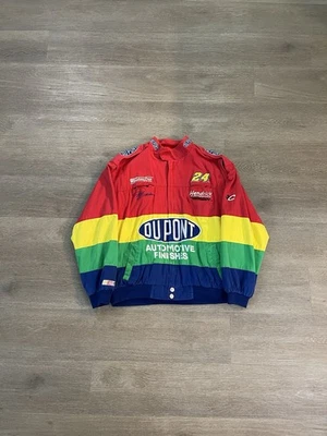 Vintage Jeff Gordon Dupont Nascar Jeff Hamilton Style Racing Jacket Large Men’s - Imagem 1 de 4
