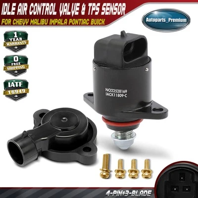 Juego de 2 sensores de posición del acelerador y válvula de control de aire de ralentí para Chevy Pontiac Buick Foto 1 de 4