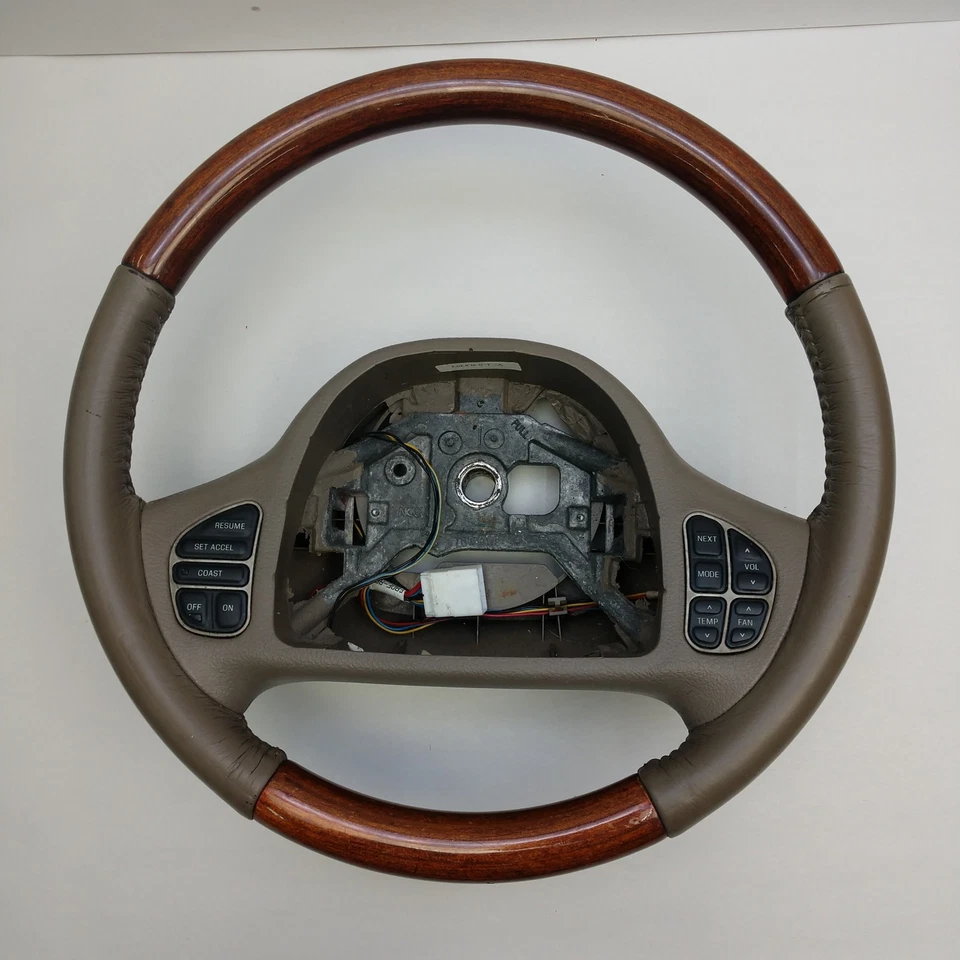 Volante Lincoln Town Car 2003 2004 madera grano cuero tostado Foto 1 de 4