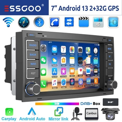 DAB+ Android 13 Carplay Autoradio GPS KAM Für VW Touareg T5 Multivan Transporter - Bild 1 von 4
