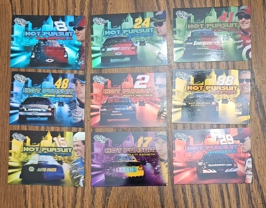 2004 Press Pass Nascar Trackside Hot Pusuit 9 Card Set - Image 1 of 3