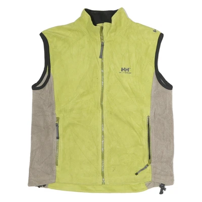 HELLY HANSEN Mujer Amarillo y Beige Vellón Chaleco M Poliéster Cremallera Exterior Chaqueta Foto 1 de 4