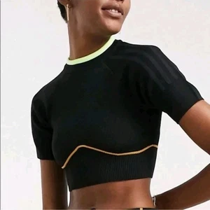 NWT Adidas x Ivy Park Knit Mesh Crop Top by Beyonce Limited Collection Sz 1x $65 - Picture 1 of 9