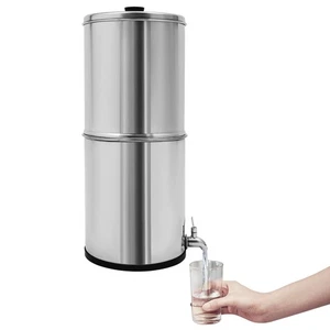 8.5L Gravity-Fed Water Filter Countertop Water Purification System w/2 Filters - Picture 1 of 19
