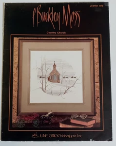 Folleto P Buckley Moss 109 Country Church punto de cruz patrón gráfico 1985 - Imagen 1 de 3