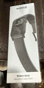 NOMAD Nowoczesny skórzany pasek 41/40/mm czarny do Apple Watch 9 8 7 SE 6 5 - Zdjęcie 1 z 1
