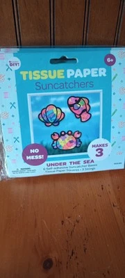 Tissue Paper Suncatchers, Under the Sea makes 3 ages 6+ - Image 1 of 2