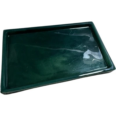 Bandeja de resina verde oscuro de colección bandeja de tocador para hombre Foto 1 de 4