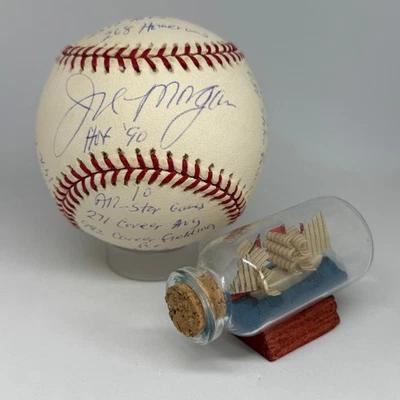 Joe Morgan signed Rawlings OML Baseball JSA COA Inscribed Stat HOF Reds A4075 - Image 1 of 4