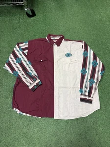 Vintage Western Frontier Aztec Button Down Hemd Herren Gr. 2XL Langarm Vintage - Bild 1 von 13