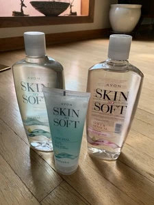 Lotto 2 oli da bagno originali Avon Skin So Soft grandi 25 oz olio corpo gelificato - Foto 1 di 7