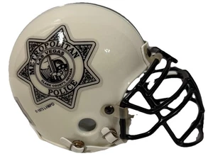 Vintage 1973 Police Tribute LVMPD Mini Collectible Football Helmet - Picture 1 of 10