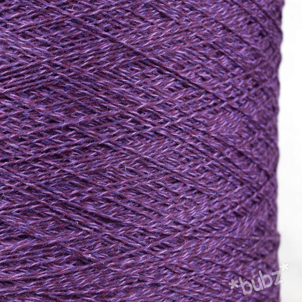 TODD & DUNCAN PURE CASHMERE 3 PLY YARN CONE PURPLE TWIST HAND & MACHINE KNITTING
