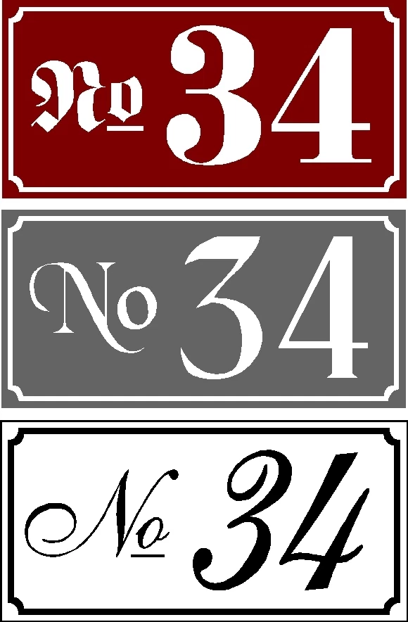 House Number Sign Plastic Weather Personalised Text New - Image 1 of 1
