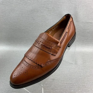 Allen Edmonds Bradenton Loafers Walnut Leather Brogue Toe Kiltie Shoes Size 11D - Picture 1 of 12