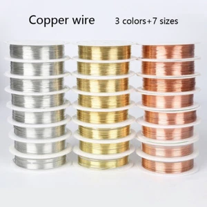 0.2mm-1mm Copper Beading Jewelry Wire Handmade Jewellery Making Wire Craft AU - Picture 1 of 14