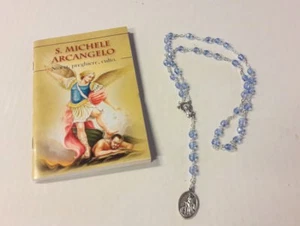 Rosenkranz Des Erzengels Michael Aus Halb Kristall 38 Cm Und Gebetsbuch - Bild 1 von 4